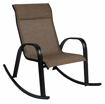 Кресло -качалка Сан-Ремо серо-бежевый, черный, D466-МТ001