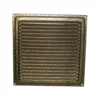 Решетка вентиляционная металлическая бронза антик 200х200, 1710023