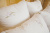 Подушка Natures Царственный Ирис ЦИ-П-5-2 пуховая средняя с двухслойным чехлом 68х68 см белая с розовым кантом